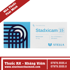Thuốc Stadxicam 15mg - Điều trị viêm khớp dạng thấp (3 vỉ x 10 viên)