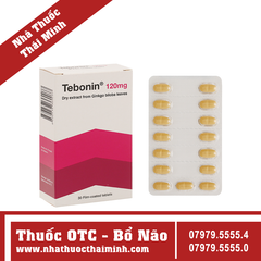 Thuốc Tebonin 120mg - Hỗ trợ điều trị rối loạn tuần hoàn máu não (3 vỉ x 10 viên)