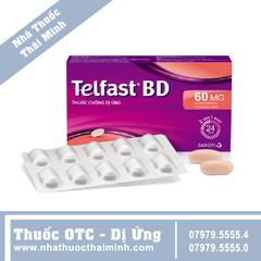 Thuốc Telfast BD 60mg - Điều trị mày đay vô căn mạn tính (30 viên)