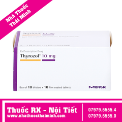 Thuốc Thyrozol 10mg - Điều trị cường giáp (10 vỉ x 10 viên)