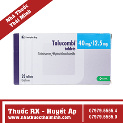 Thuốc Tolucombi 40mg/12.5mg - Trị tăng huyết áp vô căn (4 vỉ x 7 viên)