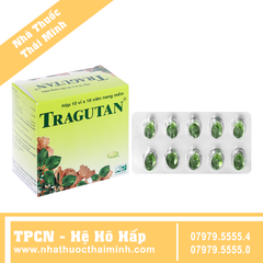 Thuốc Tragutan - Sát khuẩn hô hấp, dịu cơn ho (10 vỉ x 10 viên)