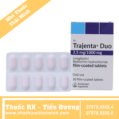 Thuốc Trajenta Duo 2.5mg/1000mg - giúp kiểm soát đường huyết (3 vỉ x 10 viên)