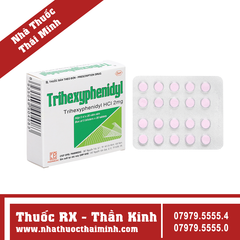 Thuốc Trihexyphenidyl 2mg - Trị phụ trợ hội chứng Parkinson (5 vỉ x 20 viên)
