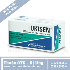 Thuốc Ukisen 10mg hỗ trợ giảm viêm mũi dị ứng, mày đay (10 vỉ x 10 viên)
