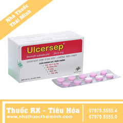 Thuốc Ulcersep 262.5mg OPV giảm khó chịu ở dạ dày (10 vỉ x 10 viên)