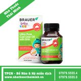 BRAUER Baby & Kids Ultra Pure Cod Liver Oil with DHA (90 viên) - Bổ sung DHA tinh khiết cho trẻ từ 1 tuổi