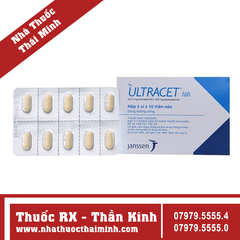 Thuốc Ultracet - hỗ trợ điều trị cơn đau từ trung bình đến nặng (3 vỉ x 10 viên)