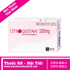 Thuốc Utrogestan 100mg - Bổ sung nội tiết tố (2 vỉ x 15 viên)