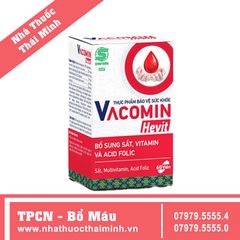 VACOMIN HEVIT (Hộp 60 viên) - Viên uống bổ sung sắt, vitamin và acid folic