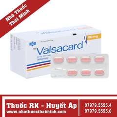 Thuốc Valsacard 80mg Polfarmex điều trị cao huyết áp, suy tim (4 vỉ x 7 viên)