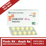 Thuốc Vasblock 80mg - Điều trị tăng huyết áp, suy tim (3 vỉ x 10 viên)