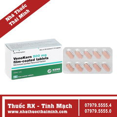 Thuốc VenoKern 500mg - Điều trị trĩ, suy giãn tĩnh mạch (6 vỉ x 10 viên)