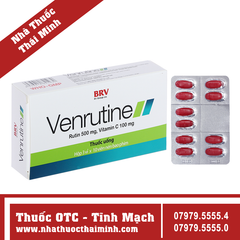 Thuốc Venrutine 500mg/100mg - Hỗ trợ điều trị bệnh trĩ (30 viên)