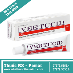 Thuốc bôi Vertucid Gel trị mụn trứng cá tuýp 15g