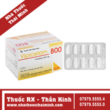 Thuốc Vipicetam 800mg - điều trị chóng mặt, chống đột quỵ (10 vỉ x 10 viên)
