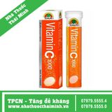 Viên sủi Sunlife Vitamin C 1000 giúp tăng cường sức đề kháng (Hộp 2 tuýp x 20 viên)