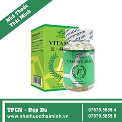 Vitamin E 400 IU (Hộp 100 Viên) - Viên uống đẹp da, làm chậm quá trình lão hóa da