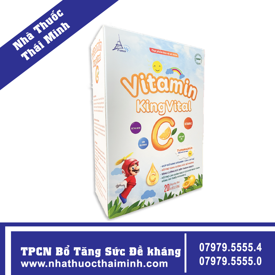 Siro VITAMIN KING VITAL giúp cường sức đề kháng - hộp 20 ống