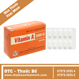 Viên uống Vitamin A 5000 IU - điều trị thiếu vitamin A (10 vỉ x 10 viên)