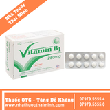 Thuốc Vitamin B1 250mg - Điều trị tình trạng thiếu vitamin B1 (10 vỉ x 10 viên)
