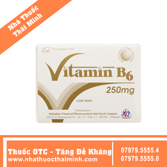 Thuốc Vitamin B6 250mg - Điều trị thiếu hụt vitamin B6 (10 vỉ x 10 viên)