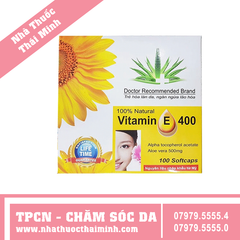 Vitamin E 400 MediUSA – Trẻ hóa làn da, ngăn ngừa lão hóa (10 vỉ x 10 viên)