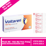 Viên đặt trực tràng Voltaren 100mg giảm đau, kháng viêm (1 vỉ x 5 viên)