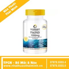 Warnke Fischol Omega3 1000mg (Hộp 90 viên) - Hỗ trợ hoạt động trí não