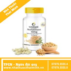 Warnke Nattokinase 50mg (Hộp 60 viên) - Viên Uống ngừa tai biếng, đột quỵ