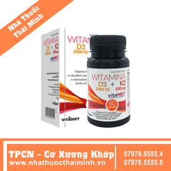 WITAMINA D3 + K2 (60 Viên) - Viên Uống Xương Khớp