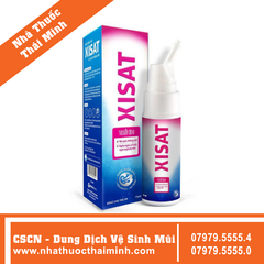 Xịt mũi Xisat Kid Hồng - Hỗ trợ làm sạch, thông mũi cho trẻ em (75ml)