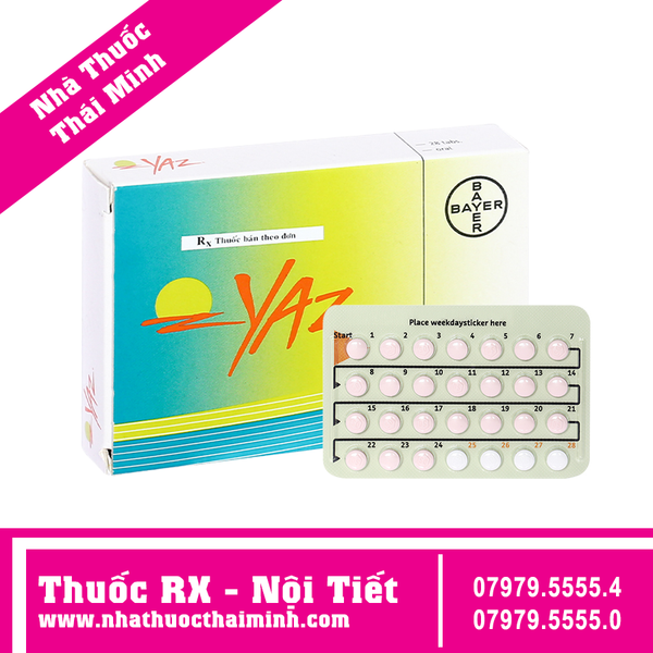Thuốc tránh thai hằng ngày Yaz Bayer (1 vỉ x 28 viên) – Nhà thuốc Thái Minh