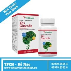 YES GINCOFIS (Hộp 30 viên) - Hỗ Trợ Hoạt Huyết, Tăng Cường Lưu Thông Máu Lên Não