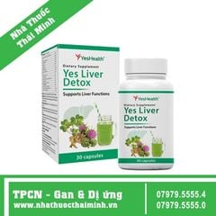 YES LIVER DETOX YESHEALTH (Hộp 60 viên) - Hỗ Trợ Giải Độc, Mát Gan