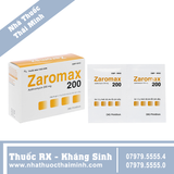 Thuốc bột pha hỗn dịch uống Zaromax 200 trị nhiễm khuẩn (24 gói)