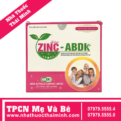 ZINC-ABDK HỘP 20 ỐNG BỔ SUNG KẼM VÀ VITAMIN CẦN THIẾT CHO SỰ PHÁT TRIỂN CỦA TRẺ