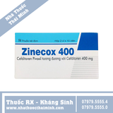 Thuốc Zinecox 400mg Maxim - Điều trị viêm amidan, viêm họng (2 vỉ x 10 viên)