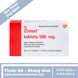 Thuốc Zinnat 500mg GSK điều trị các chứng nhiễm khuẩn (10 viên)