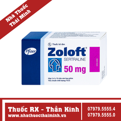 Thuốc Zoloft 50mg - Điều trị bệnh trầm cảm (3 vỉ x 10 viên)