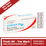 Thuốc Zyrova 20mg - điều trị rối loạn lipid máu (100 viên)