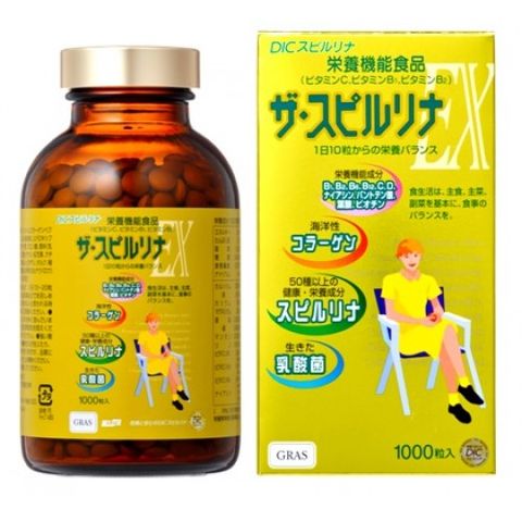 Tảo vàng Cao cấp khỏe trẻ đẹp Spirulina EX 1000 Viên (Nhật bản) (HOT07)