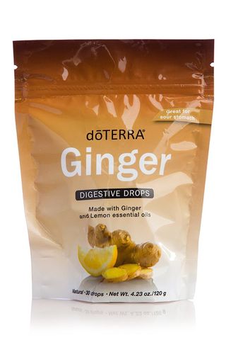 Kẹo ngậm giọt dầu gừng, dầu chanh Ginger Drops (TPCN13)