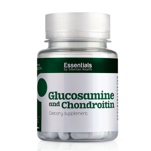 Hỗ trợ giảm triệu chứng thoái hóa khớp gối nhẹ và trung bình Essentials by Siberian Health. Glucosamine and Chondroitin SK41