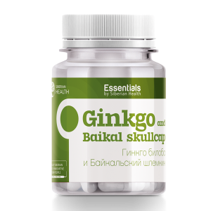 Hỗ trợ hoạt huyết, tăng cường tuần hoàn não Essentials by Siberian Health. Ginkgo and Baikal skullcap SK44