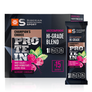 Tăng cường quá trình phục hồi sức khỏe Siberian super natural sport Multicomponent hi-grade protein Raspberry & Chocolate SK70