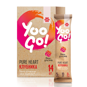 Hỗ trợ giảm đường và mỡ trong máu  YOO GO Pure Heart Drink Mix (Strawberry) SK72