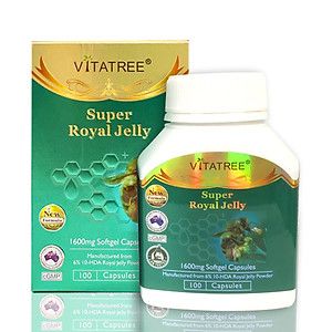Viên uống sữa ong chúa Trẻ hóa da tăng cường sức khỏe Vitatree Super Royal Jelly 1600mg (Úc) HOT254