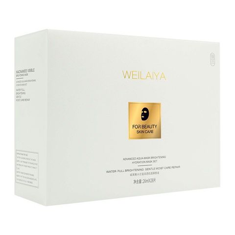 Mặt nạ hoàng gia Tencel Weilaiya Advanced Aqua-Mask Brightening Hydration Mask Set 28 miếng (tặng 2 miếng) Wei14