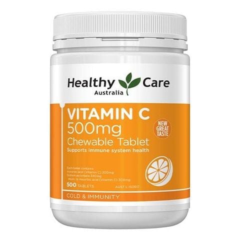 Viên nhai Vitamin C Healthy Care Vitamin C 500mg (Úc) HOT246